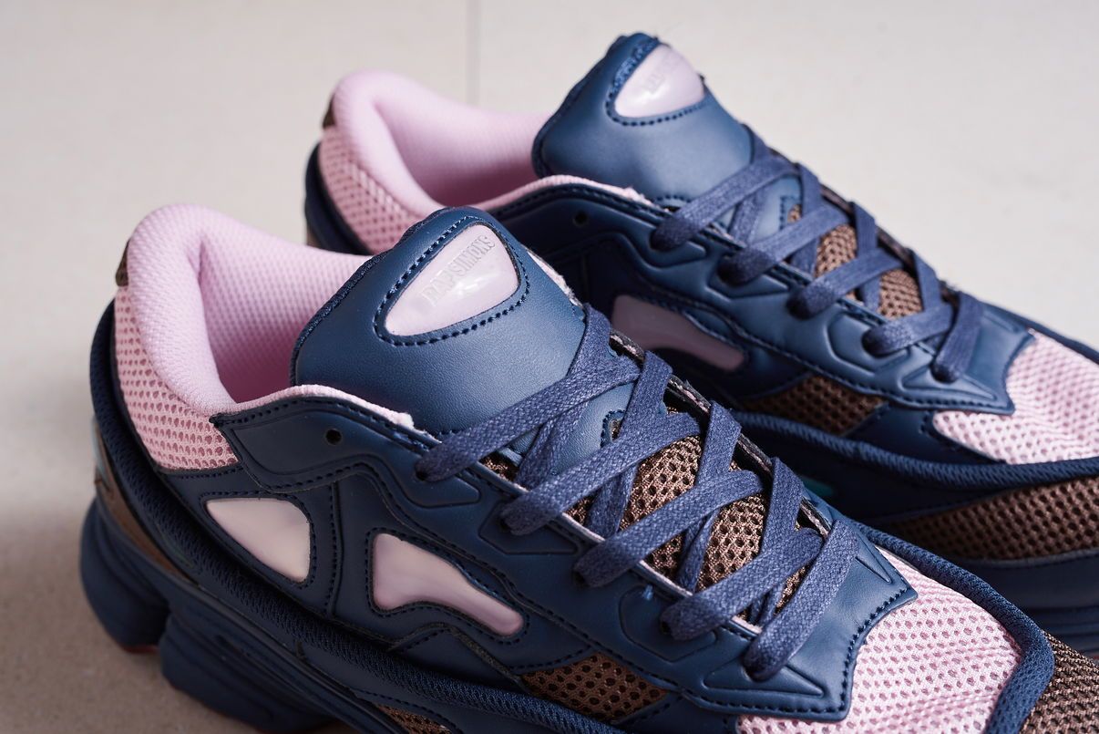 Adidas Raf Simons, синий, розовый, нейлон, кожа, женские