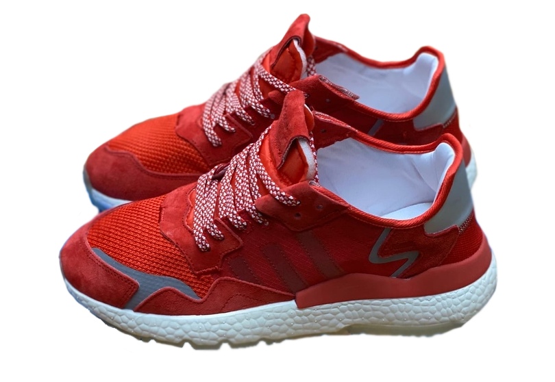 Adidas Nite Jogger, красные, нейлон, текстиль, замша, мужские