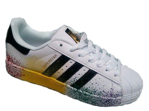 Adidas Superstar Paint белые white (35-40) Адидас Суперстар