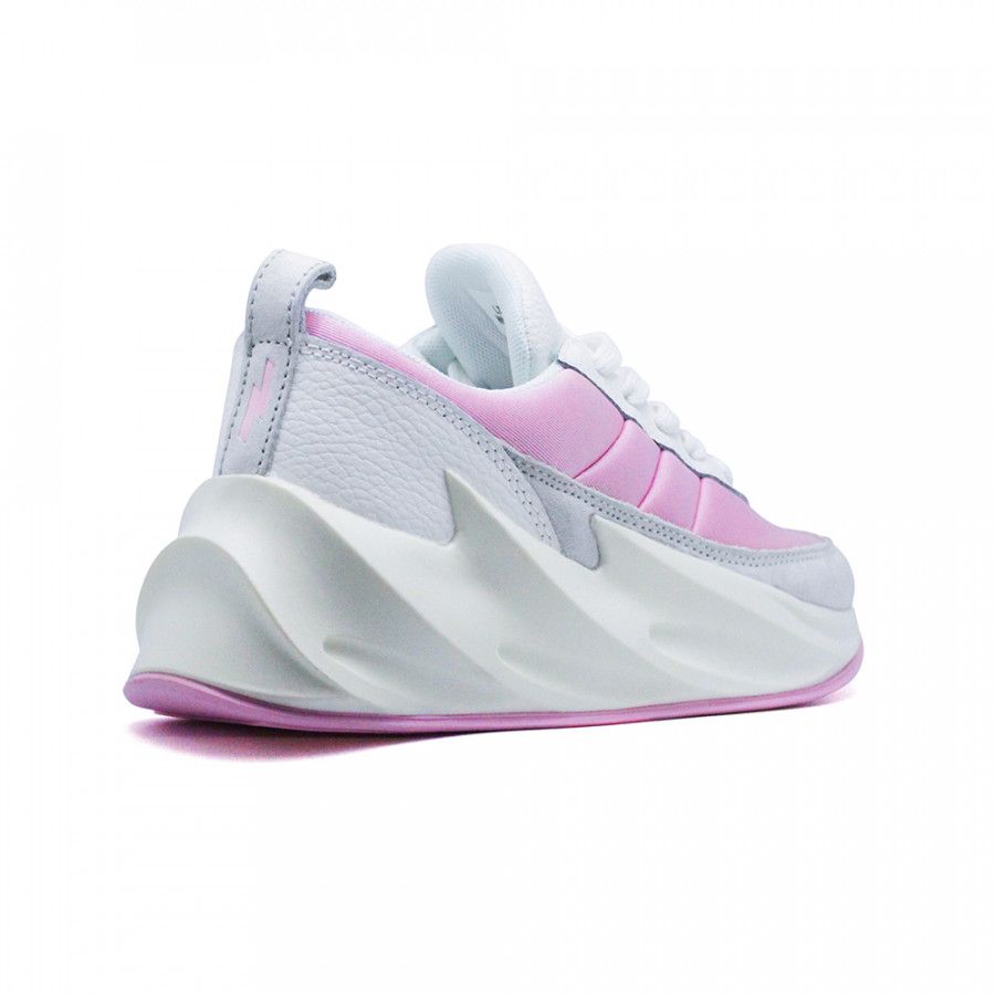 Adidas Sharks, белый, розовый, серый, нейлон, текстиль, замша, женские
