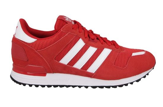 Adidas ZX 700, красный, белый, замша, текстиль, мужские