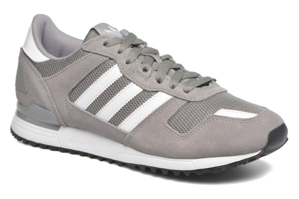 Adidas ZX 700, серый, белый, замша, мужские