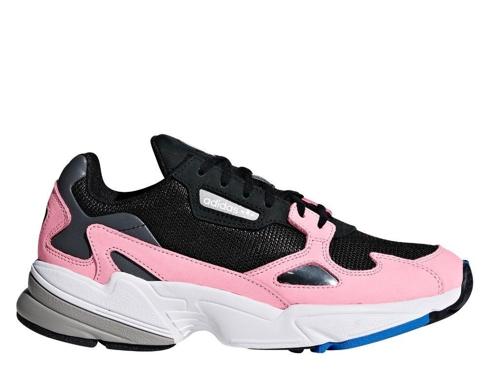 Adidas Falcon, розовый, черный, белый, нейлон, замша, женские
