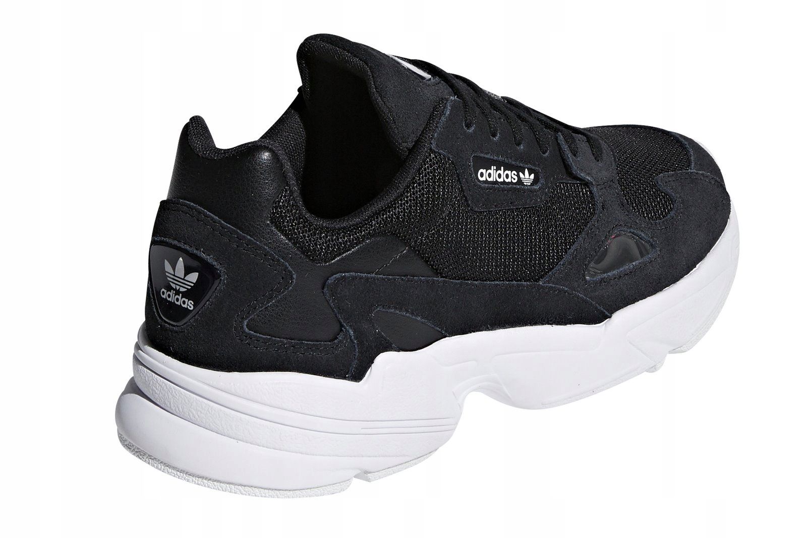 Adidas Falcon, белый, черный, нейлон, замша, женские