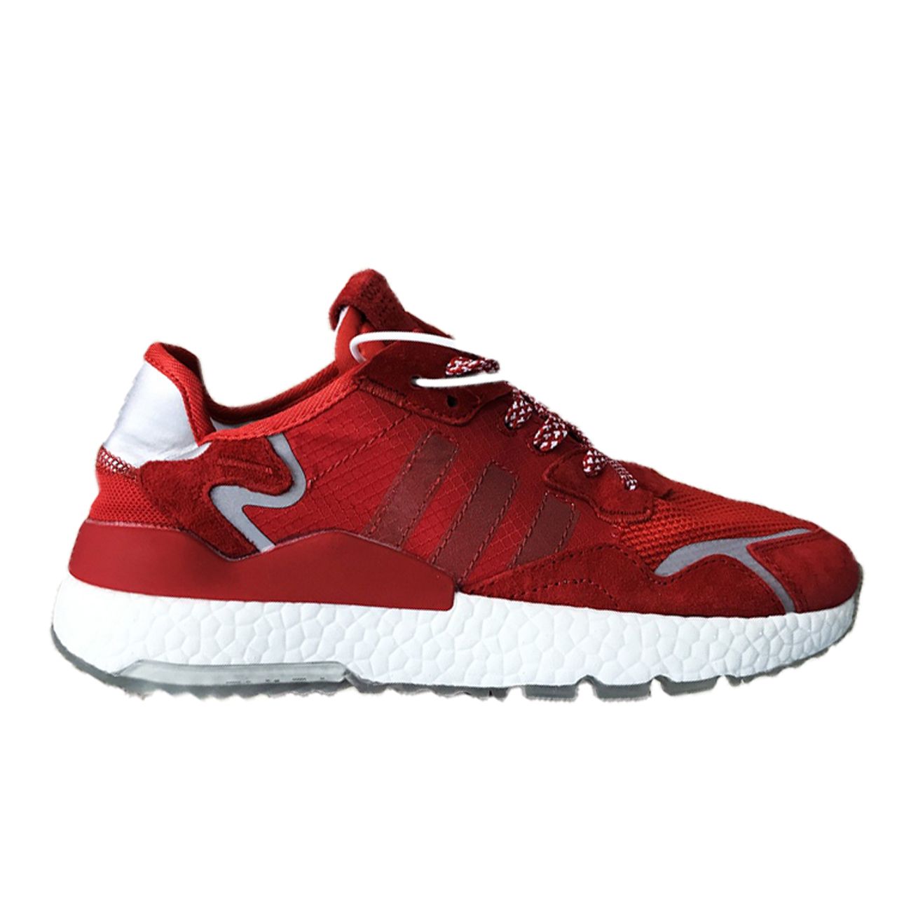Adidas Nite Jogger, красные, нейлон, текстиль, замша, мужские