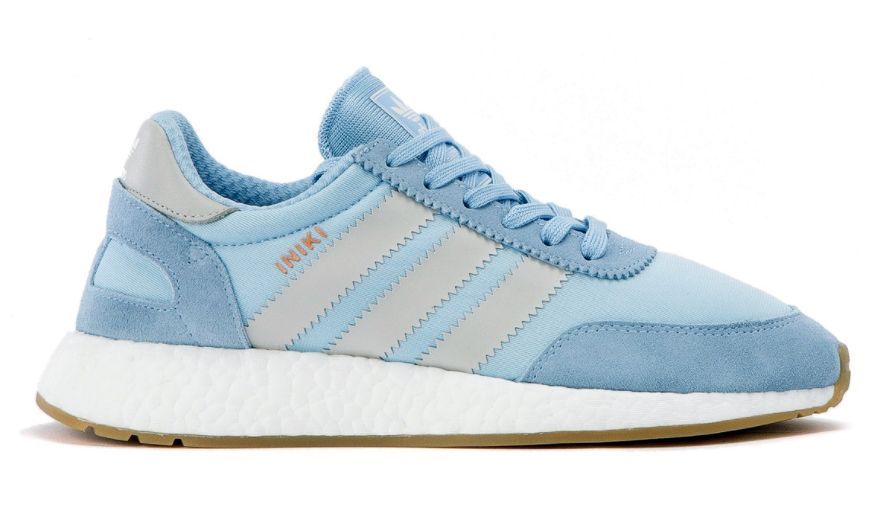 Adidas Iniki Runner, голубые, замша, женские