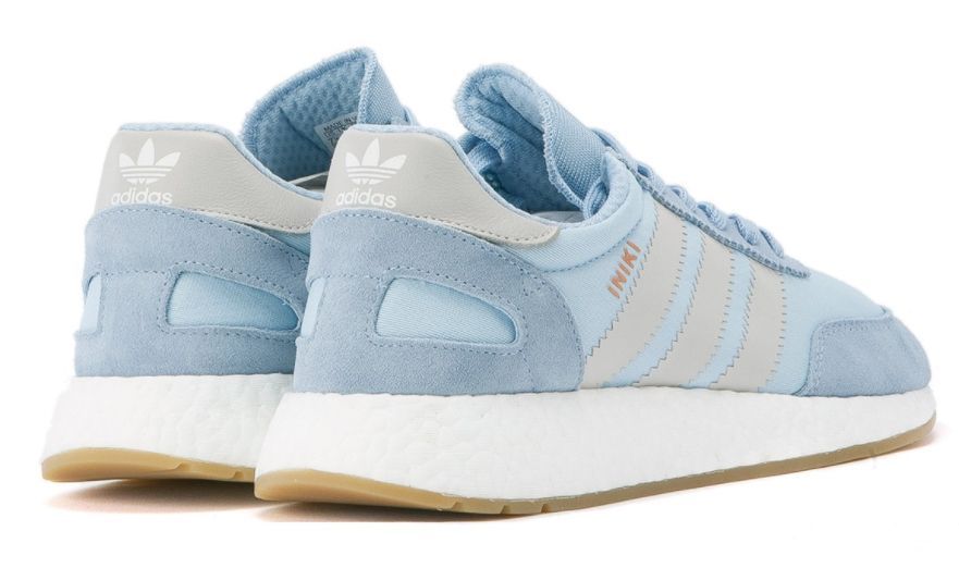 Adidas Iniki Runner, голубые, замша, женские