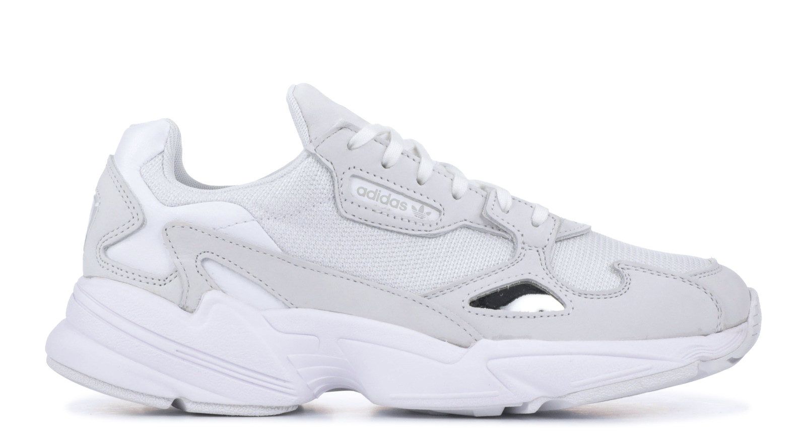 Adidas Falcon, белые, нейлон, замша, женские