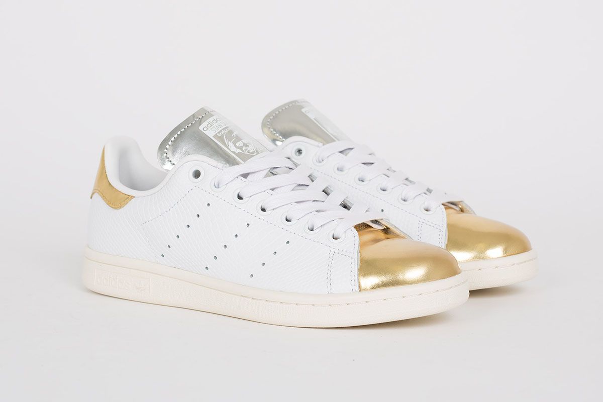 Adidas Stan Smith белые с золотым (36-40)