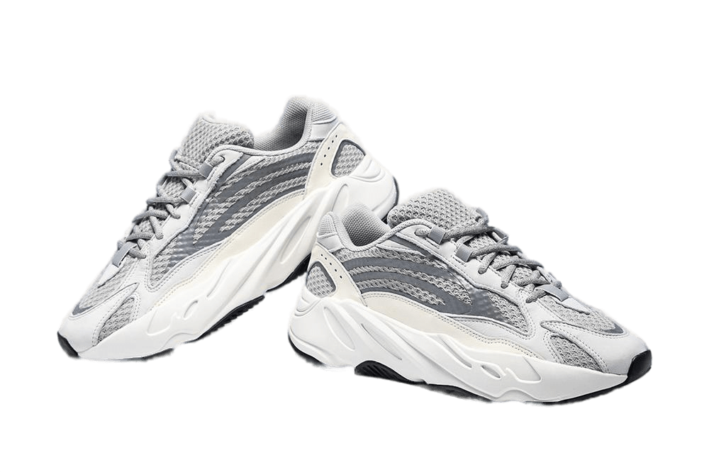 Adidas Yeezy Boost 700 V2 Grey/White, серые с белым, замша, текстиль, мужские, женские