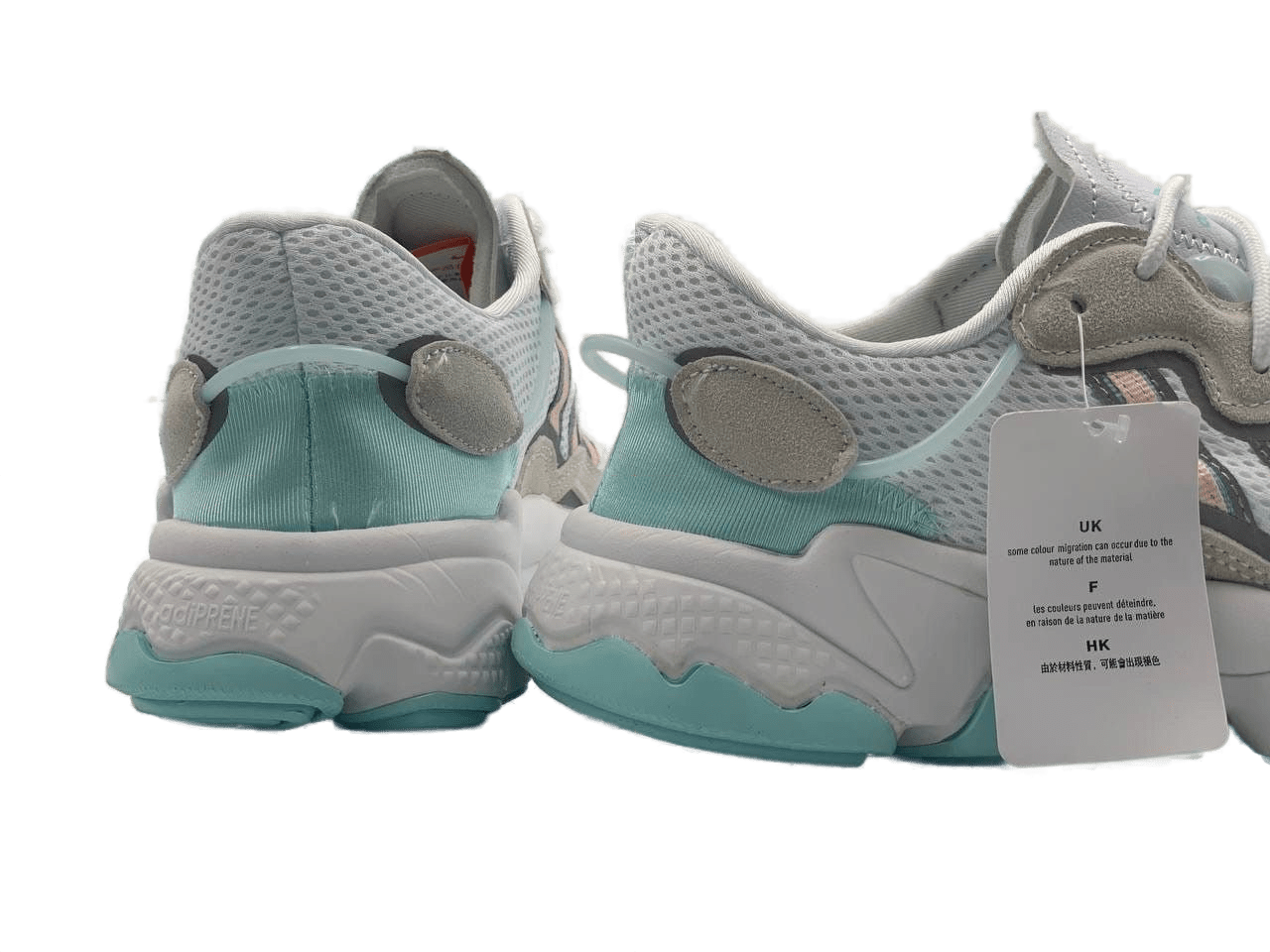 Adidas Ozweego, белый с серым и голубым, текстиль, сетка, мужские
