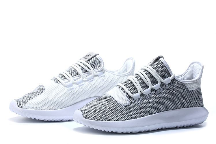 Adidas Tubular Shadow Knit, серебристый, белый, текстиль, мужские, женские