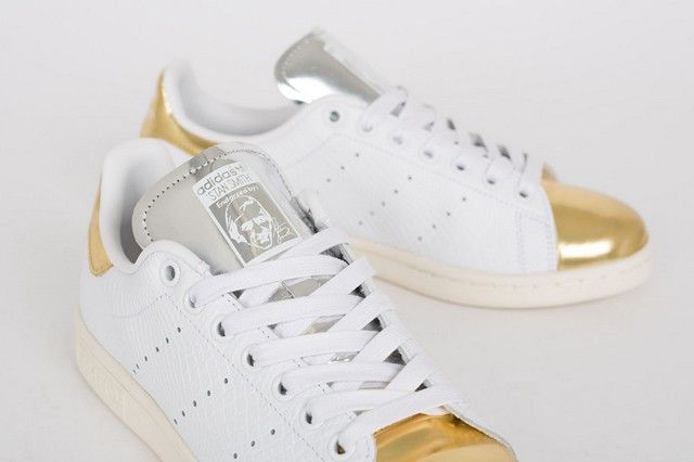 Adidas Stan Smith белые с золотым (36-40)