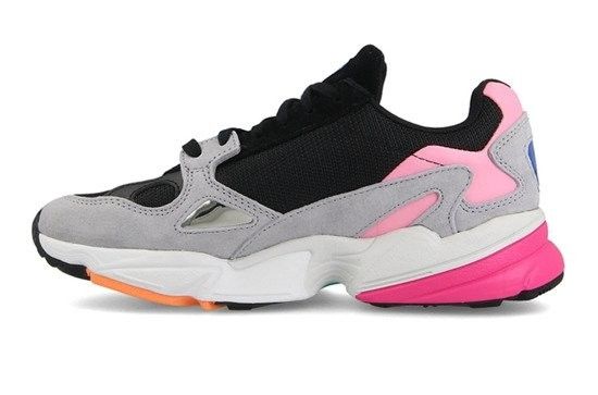 Adidas Falcon, серый, черный, зеленый, нейлон, замша, женские