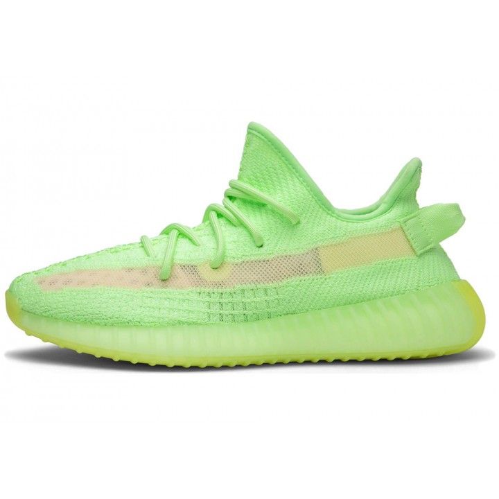 Adidas Yeezy Boost 350 "Glow" Static green, зеленые, текстиль, нейлон, мужские, женские