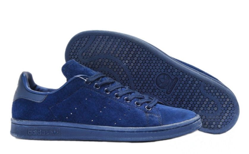 Adidas Stan Smith "Suede" синие (39-44)