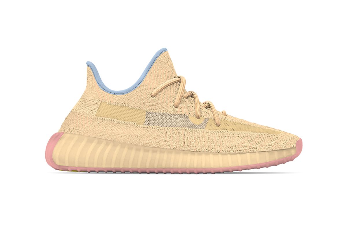 Adidas Yeezy Boost 350 V2 Static, бежевый, синий, текстиль, нейлон, мужские, женские