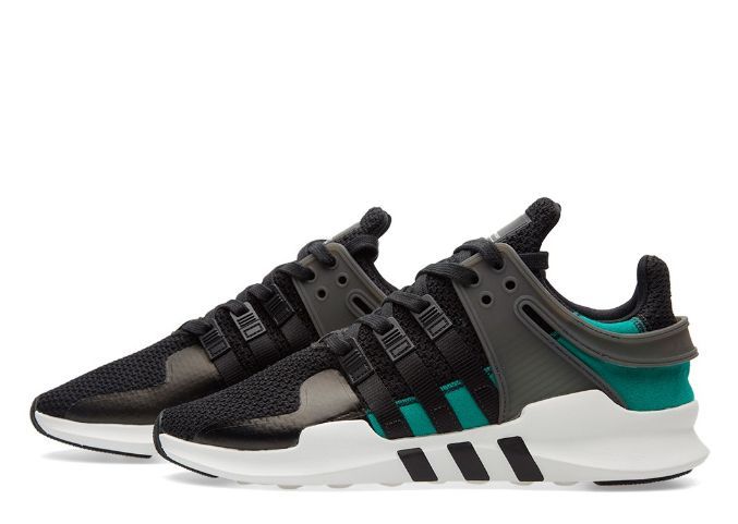 Adidas EQT Support Black/Green, черный, зеленый, нейлон, мужские, женские