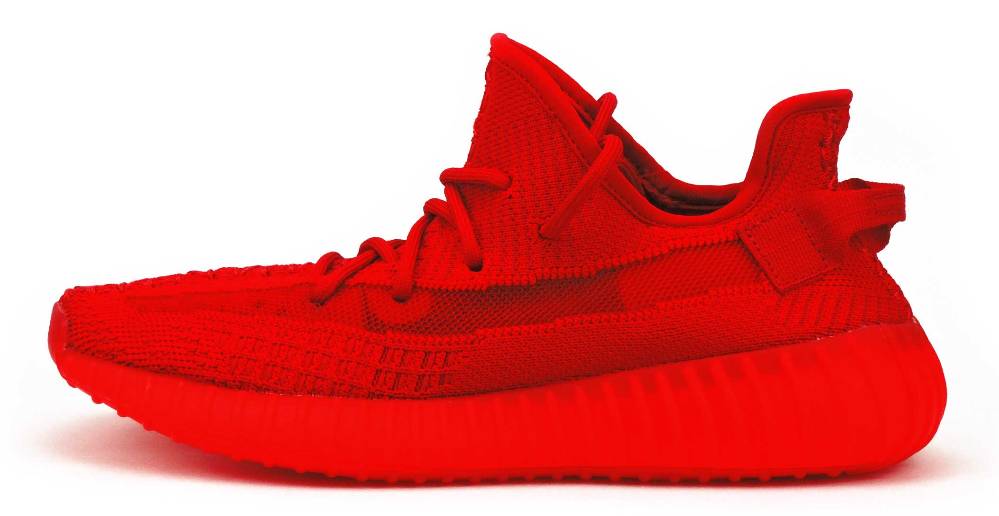 Adidas Yeezy Boost 350 V2 Static, красные, текстиль, мужские, женские
