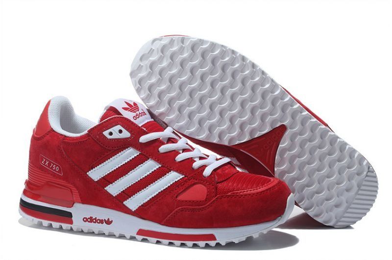 Adidas ZX 750, красный, замша, мужские