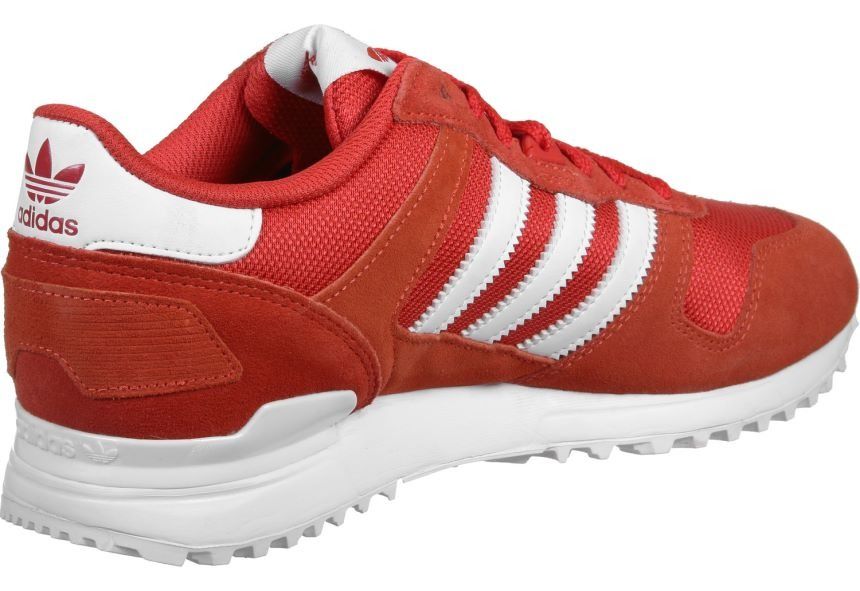 Adidas ZX 700, красный, белый, замша, текстиль, мужские
