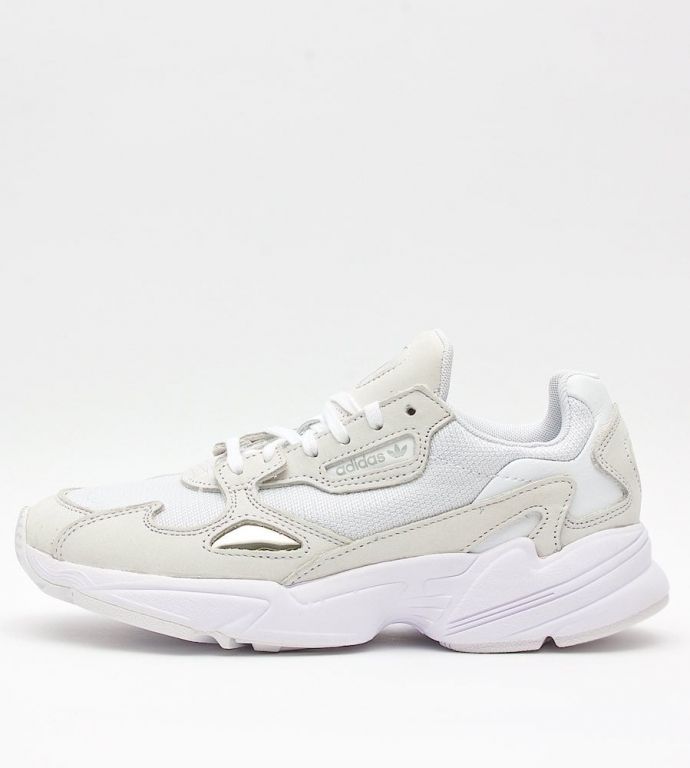 Adidas Falcon, белые, нейлон, замша, женские
