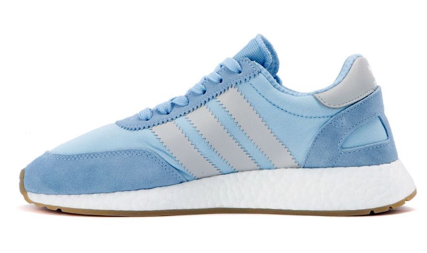 Adidas Iniki Runner, голубые, замша, женские