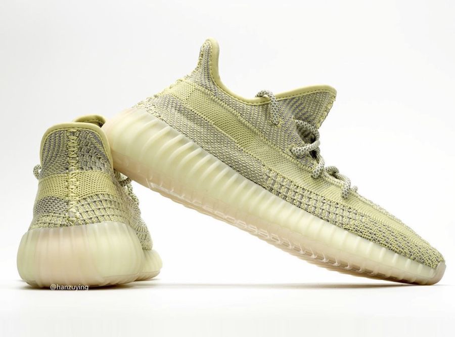 Adidas Yeezy Boost 350 Static Yellow, желтые, текстиль, мужские, женские