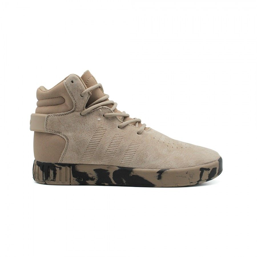Adidas Tubular Invader Strap, бежевый, камуфляж, замша, мужские