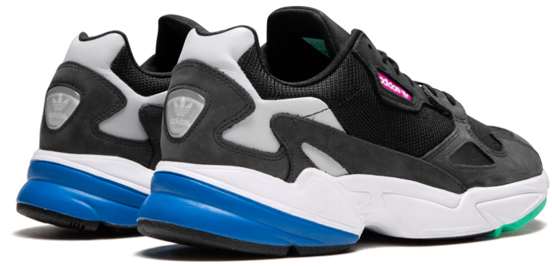 Adidas Falcon, черный, серый, нейлон, замша, женские
