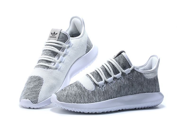 Adidas Tubular Shadow Knit, серебристый, белый, текстиль, мужские, женские