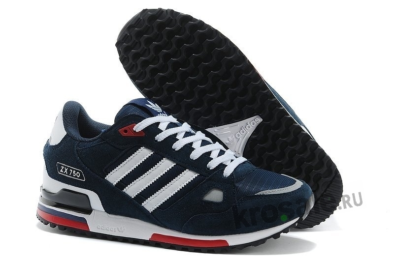  Кроссовки Adidas ZX 750 Men Dark blue/White
