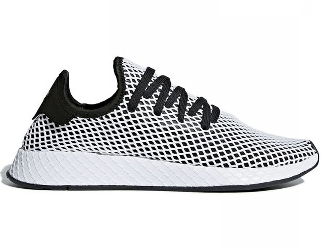 Adidas Deerupt Runner, белый, черный, текстиль, мужские, женские