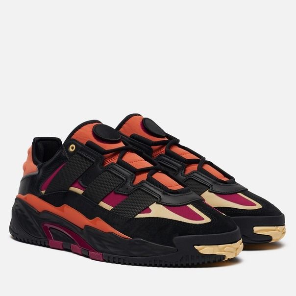 Adidas Niteball, черный, кожа, нубук, мужские