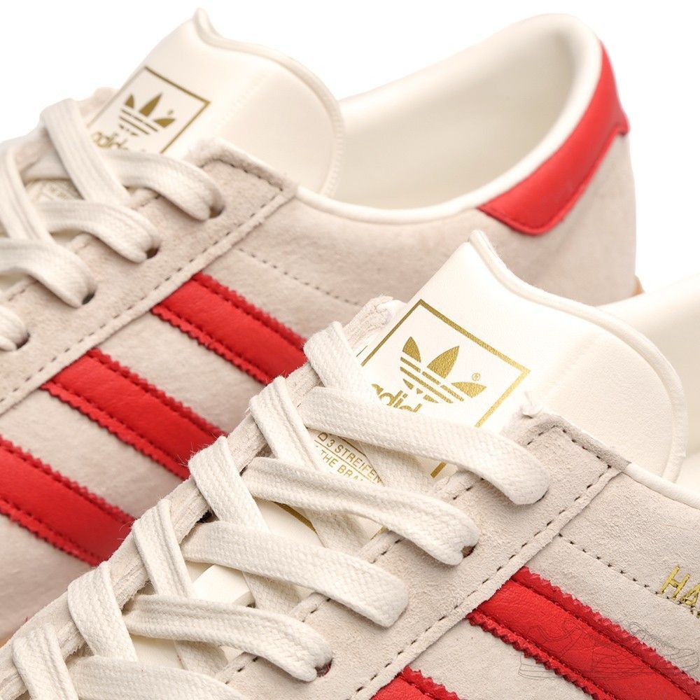 Adidas Hamburg белые с красным (40-44)