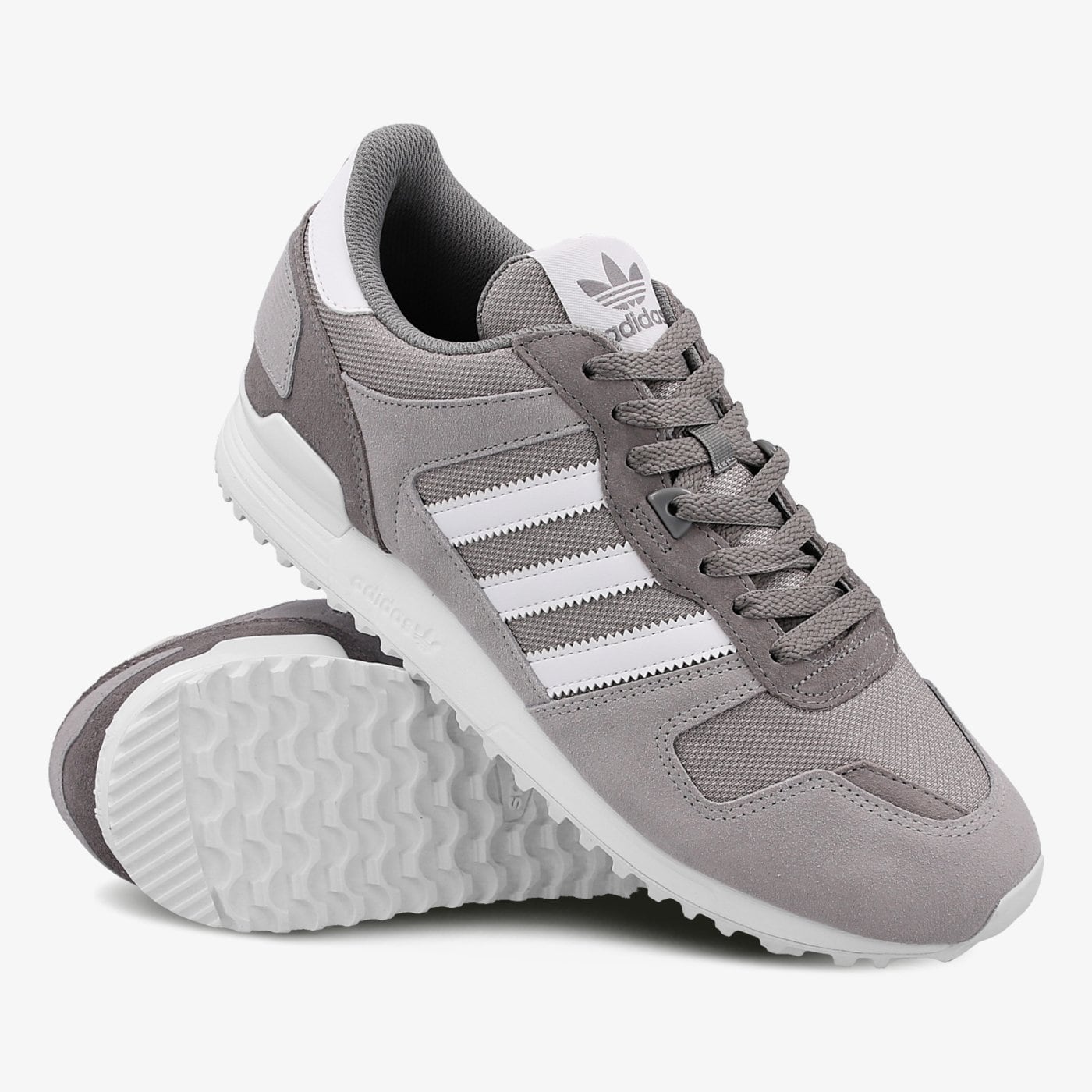 Adidas ZX 700, серый, белый, замша, мужские