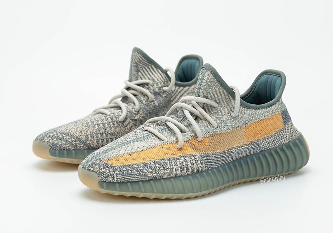 Adidas Yeezy Boost 350 V2 Static, серый, голубой, текстиль, мужские, женские
