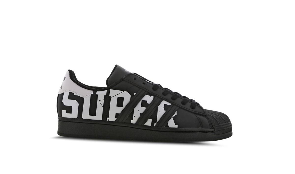 Adidas Superstar, черный с белым, кожа, мужские
