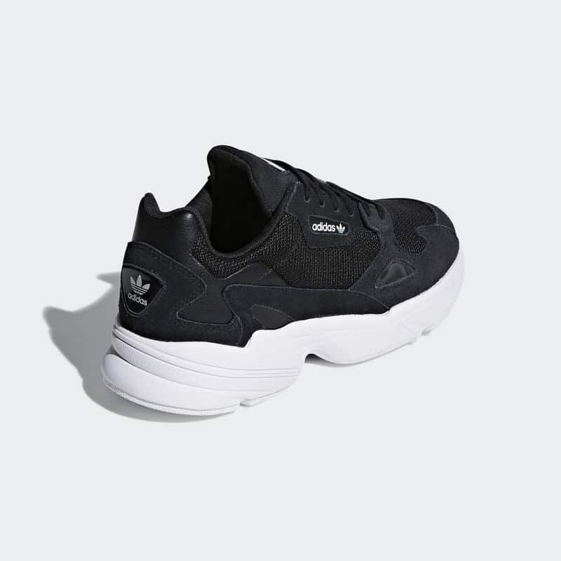 Adidas Falcon, белый, черный, нейлон, замша, женские