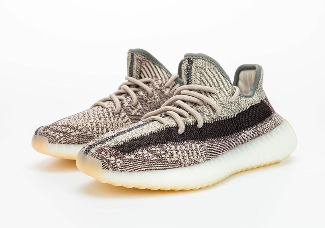 Adidas Yeezy Boost 350 V2  "Zyon", серый, коричневый, текстиль, мужские, женские