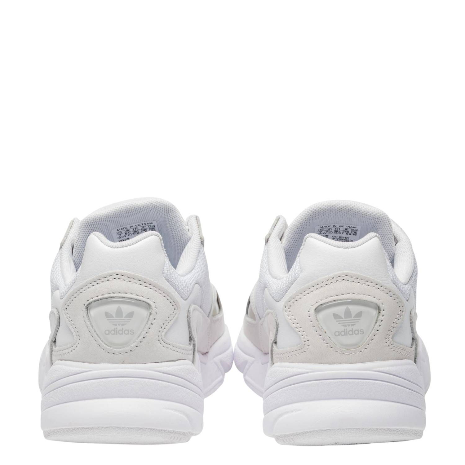 Adidas Falcon, белые, нейлон, замша, женские
