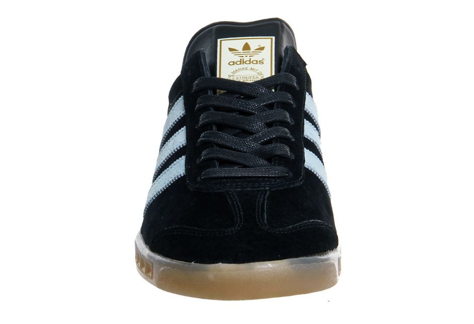 Adidas Hamburg черные с голубым  (39-44)