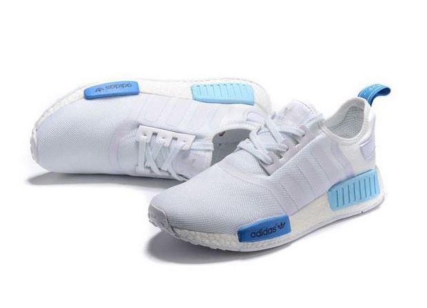 Adidas NMD R1, белый, мятный, текстиль, полиуретан, женские