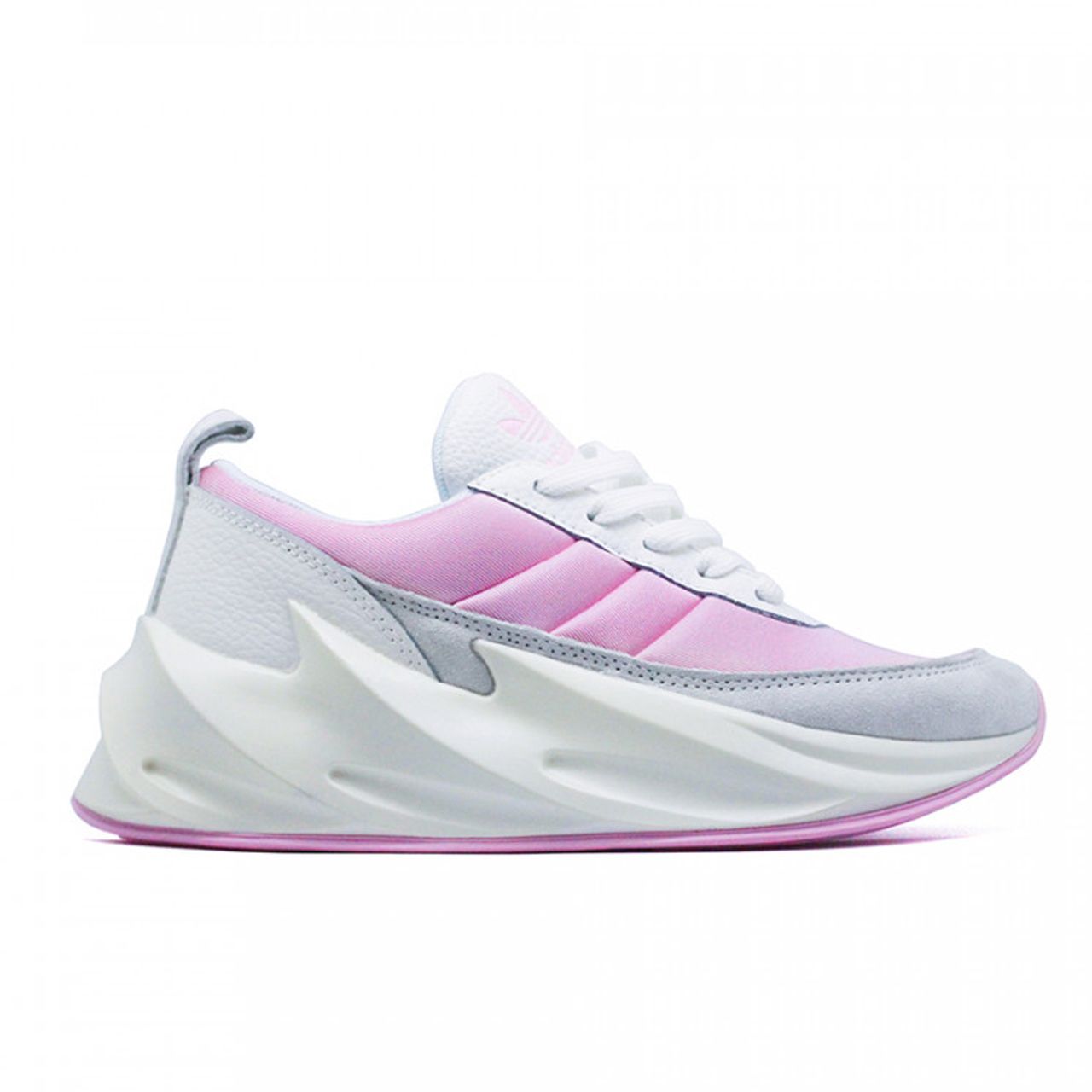 Adidas Sharks, белый, розовый, серый, нейлон, текстиль, замша, женские
