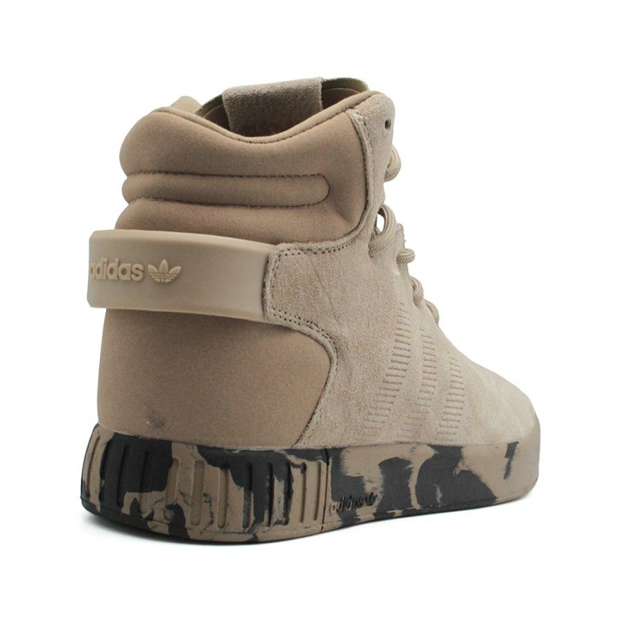 Adidas Tubular Invader Strap, бежевый, камуфляж, замша, мужские