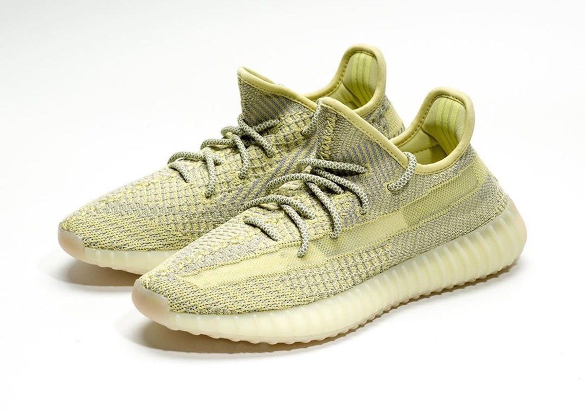 Adidas Yeezy Boost 350 Static Yellow, желтые, текстиль, мужские, женские