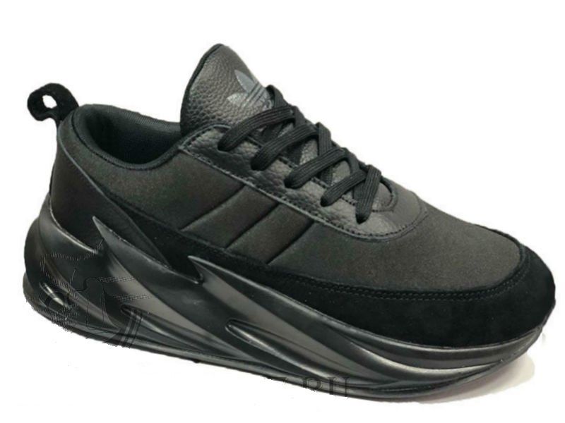 Adidas Sharks Black, черные, нейлон, кожа, мужские, женские
