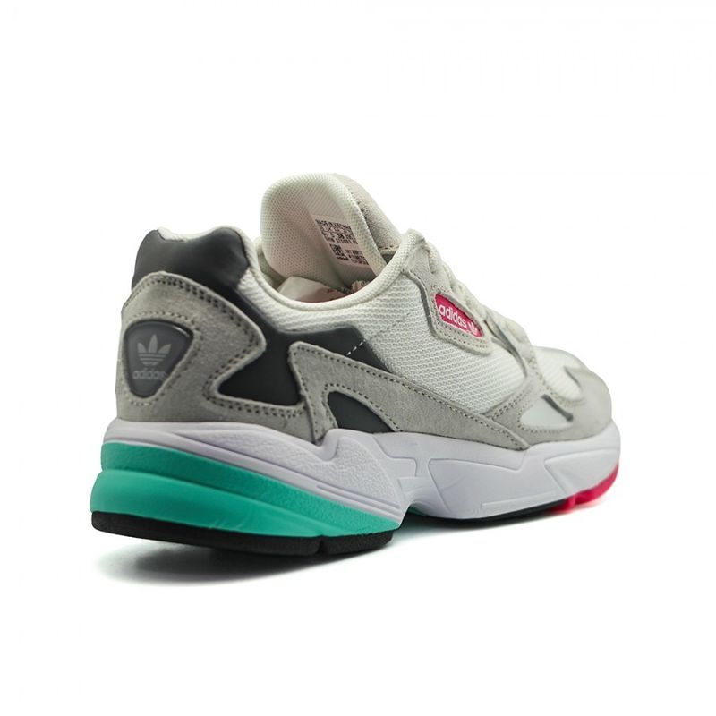 Adidas Falcon, серый, белый, зеленый, нейлон, замша, женские