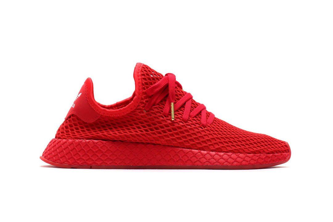 Adidas Deerupt Runner, красные, текстиль, мужские