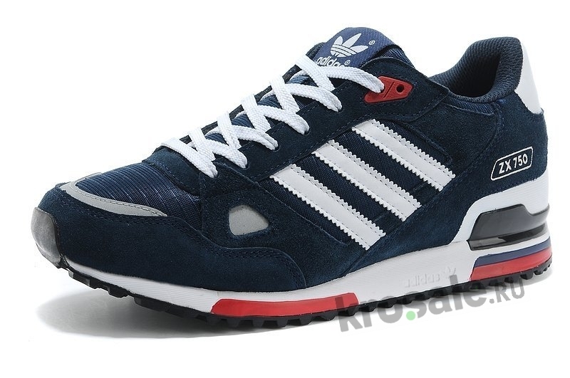  Кроссовки Adidas ZX 750 Men Dark blue/White